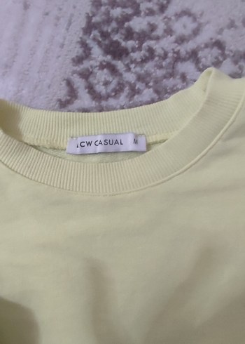 Sarı Baskılı Kadın Sweatshirt - Görsel 3