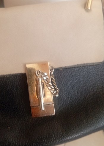 Chloé Gri Deri Kadın Çanta Tokalı Zincir Askılı