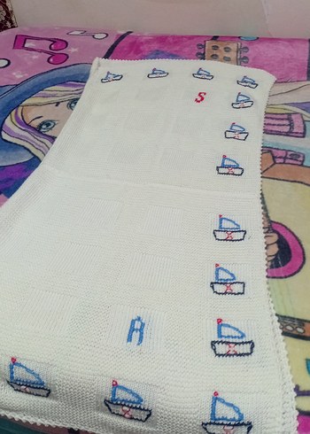 Nakışlı Çok Renkli Çocuk Örtüsü - Görsel 8