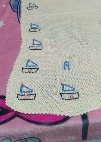 Nakışlı Çok Renkli Çocuk Örtüsü - Görsel 6