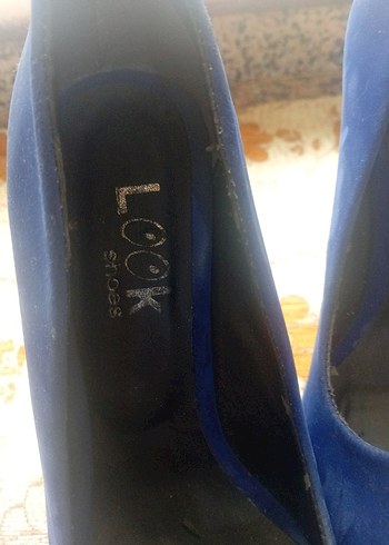 Kadın Lacivert Süet Platform Topuklu Ayakkabı - Görsel 5