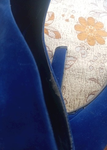 Kadın Lacivert Süet Platform Topuklu Ayakkabı - Görsel 7