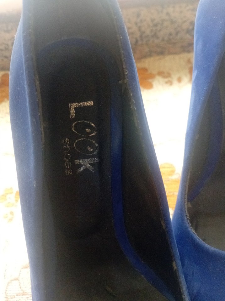 Kadın Lacivert Süet Platform Topuklu Ayakkabı - Görsel 5