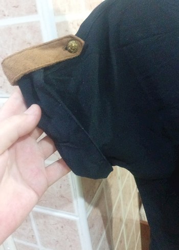 42 Beden Siyah Kemerli Midi Bohem Elbise