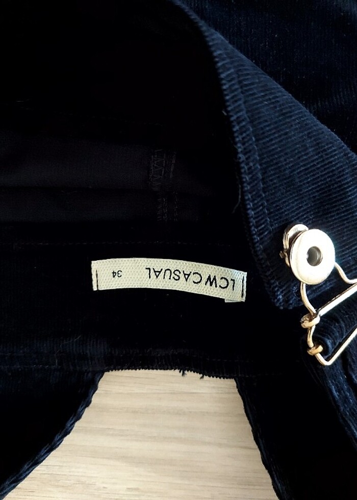 kadife kısa salopet elbise - Görsel 4