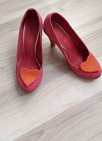 Zara Pembe kalpli stiletto topuklu ayakkabı 