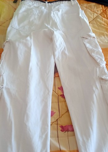 Beyaz Kadın kot, cepli Pantolon 36 /S beden - Görsel 4