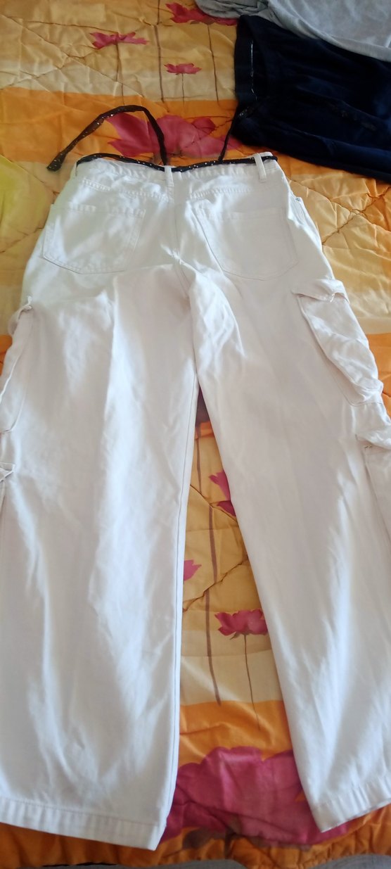 Beyaz Kadın kot, cepli Pantolon 36 /S beden - Görsel 4