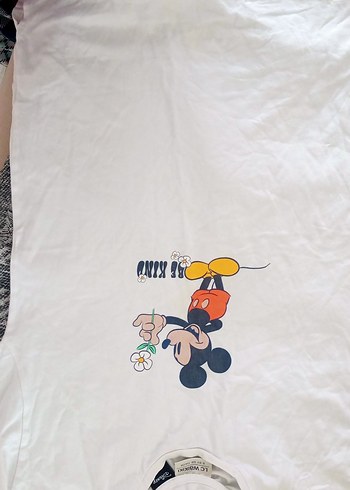 Kız Çocuk Beyaz Baskılı Kısa Kollu Tişört 8-9 yaş - Görsel 2