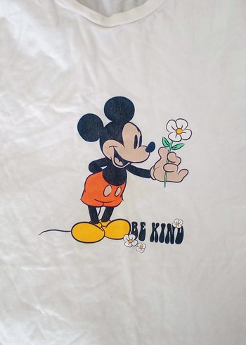 Kız Çocuk Beyaz Baskılı Kısa Kollu Tişört 8-9 yaş - Görsel 4