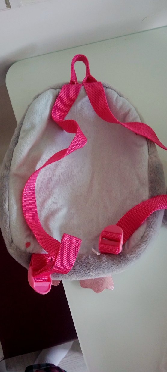 Gri ve Pembe Penguen Desenli Çocuk anasınıfı Sırt Çantası - Görsel 3