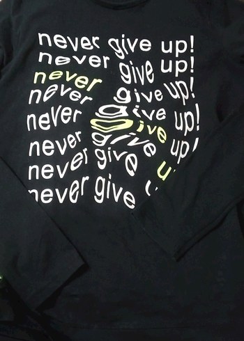 LC Waikiki Siyah Yazılı sweetshirt 11_12 yaş - Görsel 2