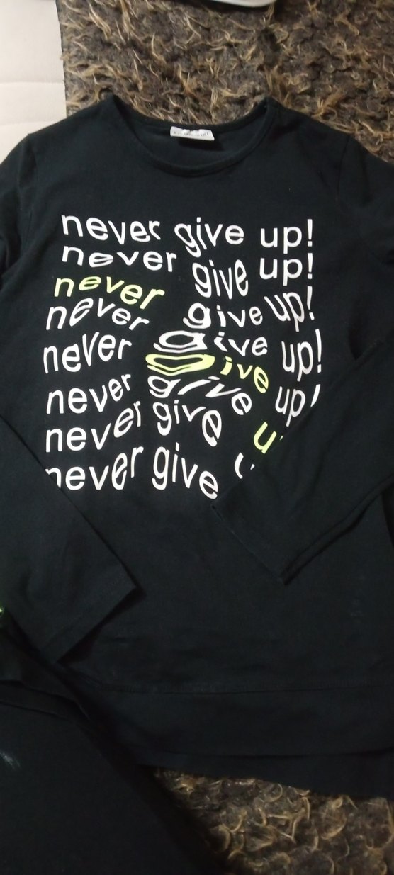 LC Waikiki Siyah Yazılı sweetshirt 11_12 yaş - Görsel 2