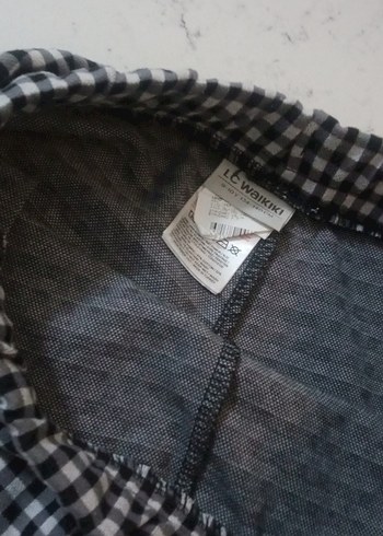 Gri Kareli Kiz çocuk Mini Şort 9-10 yaşa uygun - Görsel 3