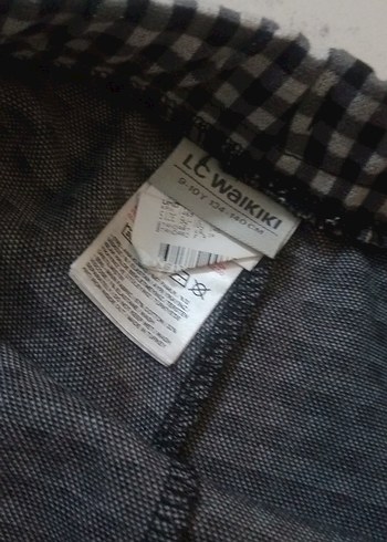 Gri Kareli Kiz çocuk Mini Şort 9-10 yaşa uygun - Görsel 4