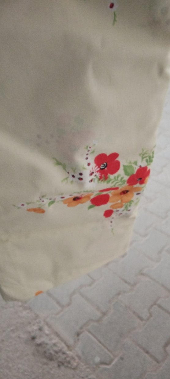 krem çiçekli tek kişilik çarşaf hiç kullanılmamış - Görsel 2