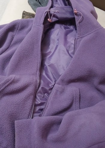 bayan kapüşo peluş mevsimlik iç dış ayrı ayrı giyilebilir m ve L - Görsel 2