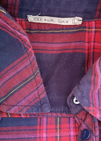 Bordo Ekose Desenli Uzun Kollu kışlık gömlek - Görsel 3