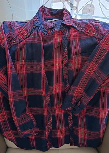 Bordo Ekose Desenli Uzun Kollu kışlık gömlek - Görsel 6