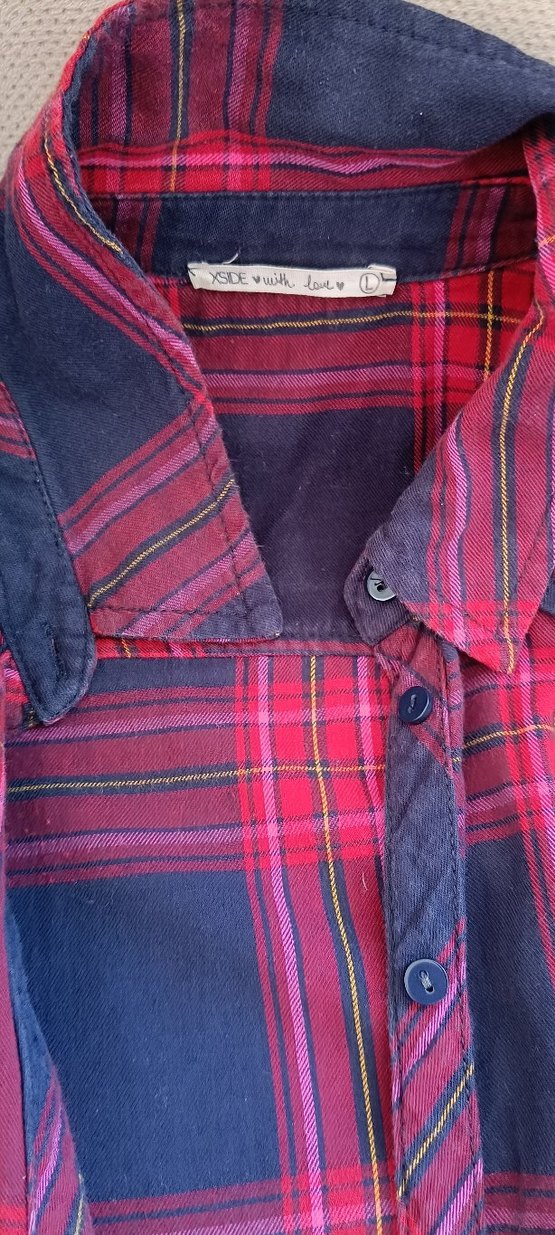 Bordo Ekose Desenli Uzun Kollu kışlık gömlek - Görsel 4