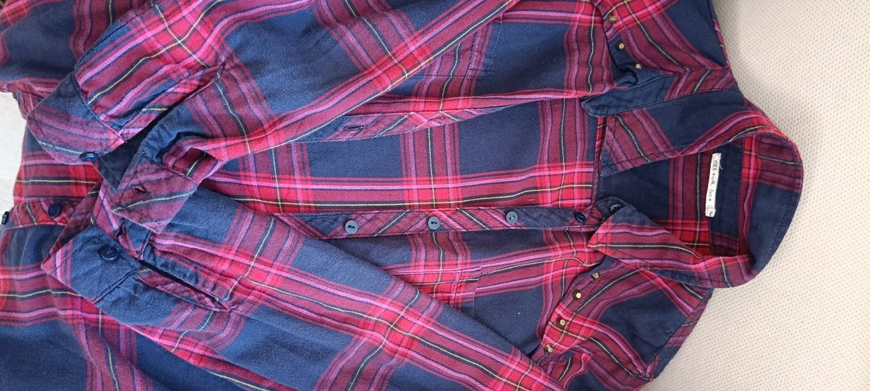 Bordo Ekose Desenli Uzun Kollu kışlık gömlek - Görsel 2