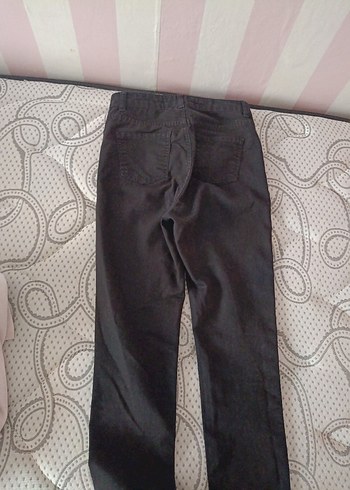 Düğmeli Siyah Skinny Fit Kadın Kot Pantolon Ş beden W 26 L 32 - Görsel 3