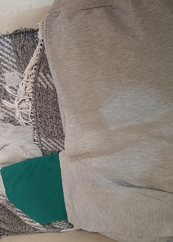 Gri Baskılı erkek M beden oversize Sweatshirt - Görsel 4