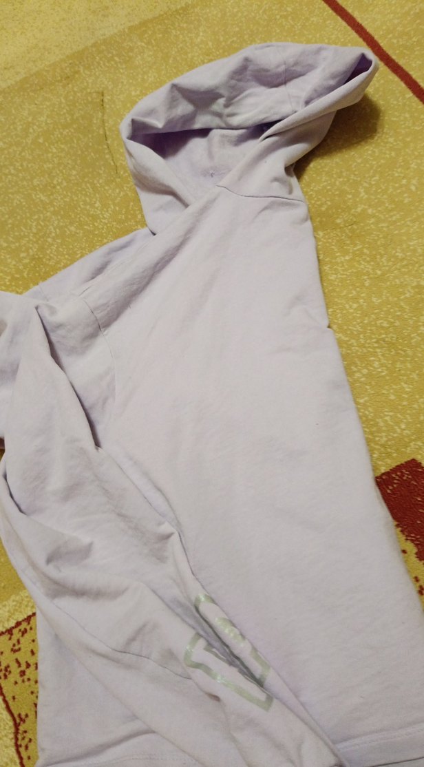 Kız Çocuk Gri Kapüşonlu Fermuarlı penye hırka11-12 yaş - Görsel 4