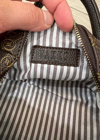 Beden kahverengi Renk Vakko speedy 16 cm Vakko Kahverengi Deri Kadın Çanta