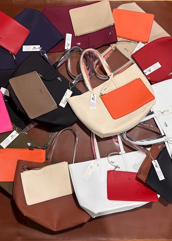 Lacoste Lacoste Bej Deri Kadın Çanta