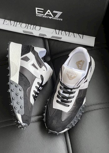 38 Beden Emporio Armani New Season Armani Siyah Beyaz Bayan sneaker