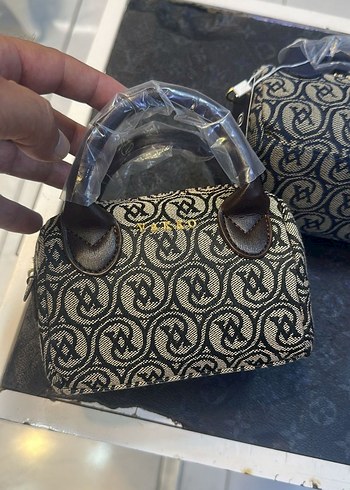 Beden kahverengi Renk Vakko Mini Speedy çanta iç astarı vakko HOLOGRAM dır