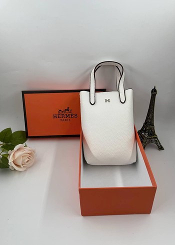 Hermes Beyaz Deri Kadın Çanta