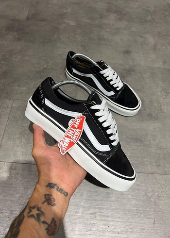 VANS OLD Siyah Kadın /Erkek Sneaker iç kısım hakiki deri