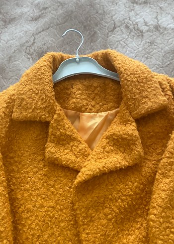 Düğmeli Kahverengi Midi Yün Kadın Kaban - Görsel 5