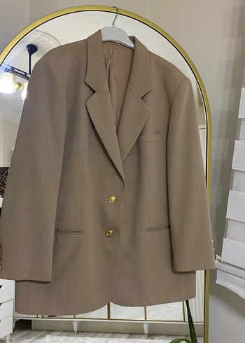 Bej Düğmeli Kadın Blazer Ceket - Görsel 2