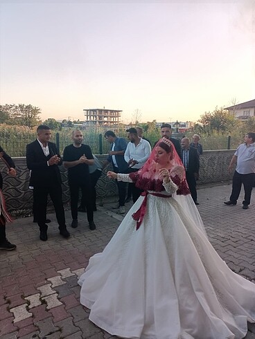 xl Beden beyaz Renk Gelinlik