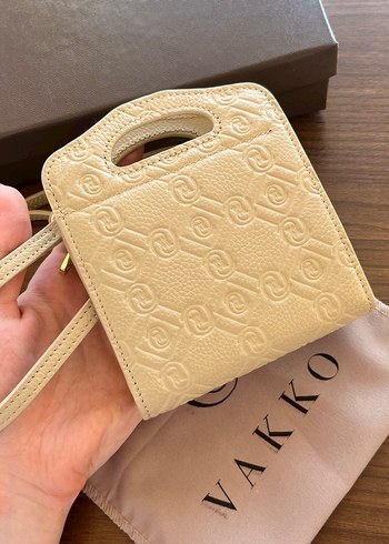 Beden ten rengi Renk Vakko Askılı Cüzdan / Mini Çanta