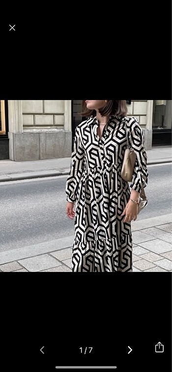 Zara Desenli Elbise