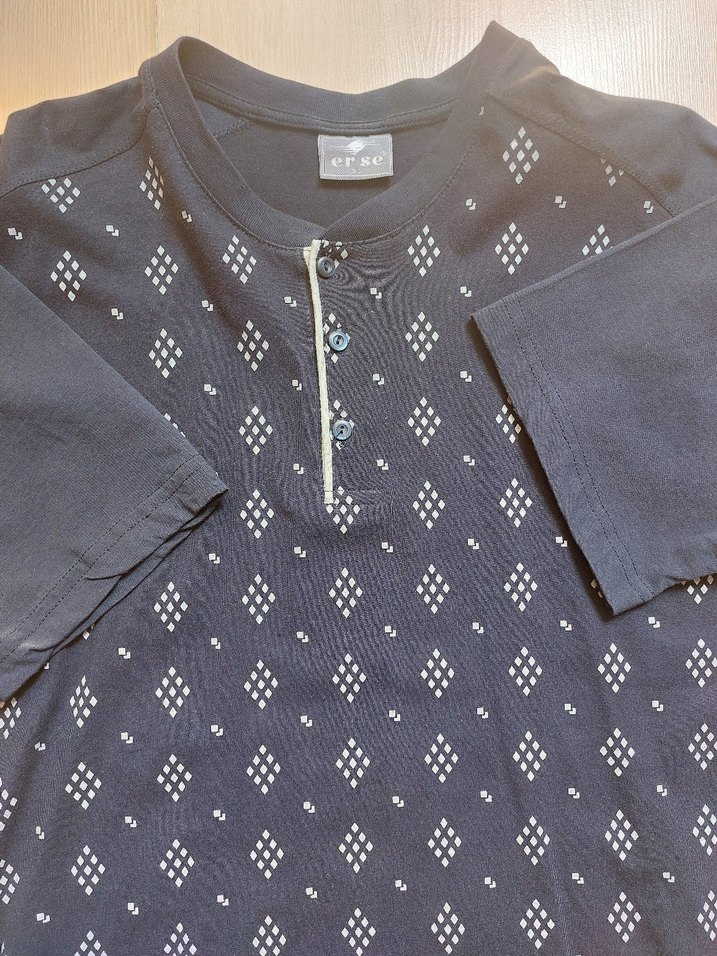 Düğmeli Kısa Kollu Erkek Pijama - Görsel 5