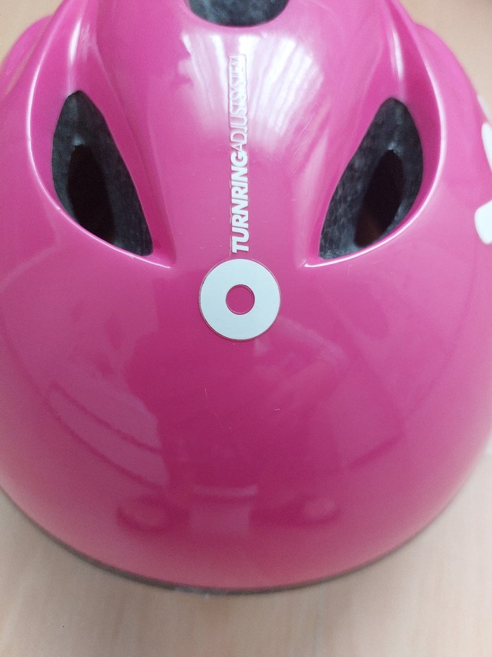 Pembe Baskılı Çocuk Bisiklet Kaskı - Görsel 3