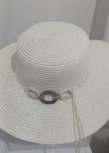 Püsküllü Beyaz Bohem Kadın Şapka - Görsel 3