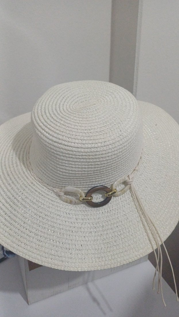 Püsküllü Beyaz Bohem Kadın Şapka - Görsel 2