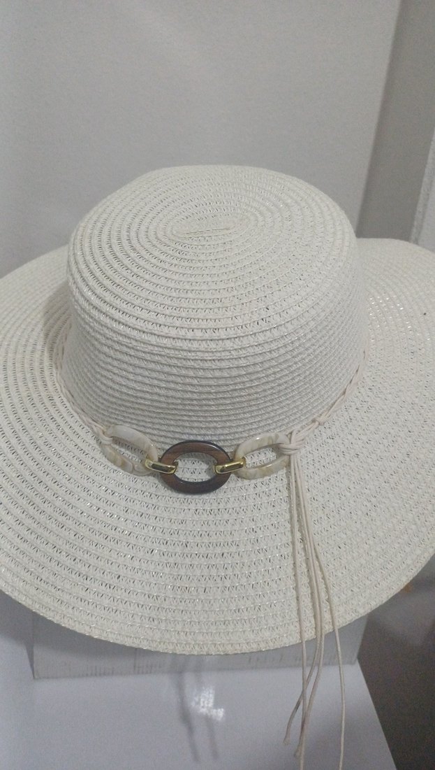 Püsküllü Beyaz Bohem Kadın Şapka - Görsel 3