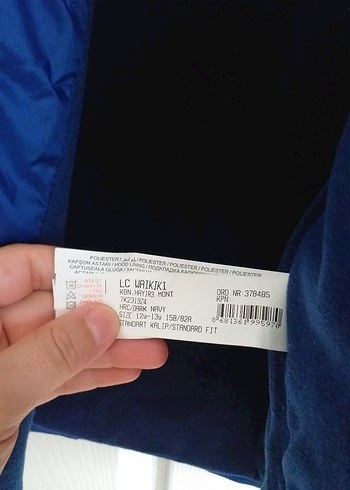 Erkek Çocuk Parlak Mavi Kapüşonlu Mont - Görsel 3