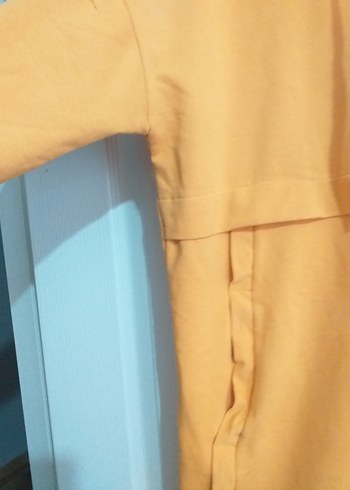m Beden Sarı Kapüşonlu Midi Sweatshirt