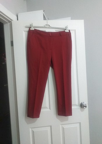Bordo Midi Kadın Kumaş Pantolon