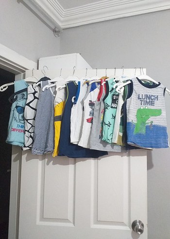 Beyaz ve renkli çocuk atletleri seti - Görsel 2