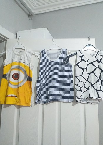 Beyaz ve renkli çocuk atletleri seti - Görsel 5