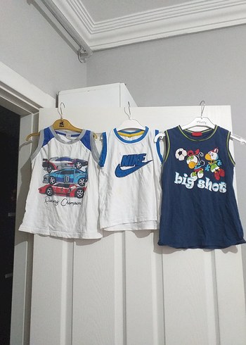 Beyaz ve renkli çocuk atletleri seti - Görsel 6